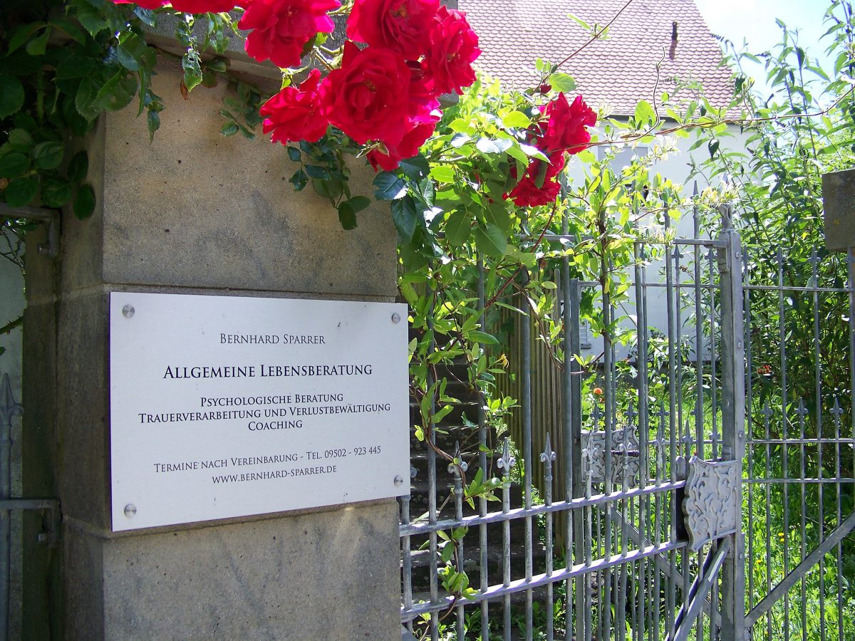 Praxisschild Bernhard Sparrer, Allgemeine Lebensberatung
